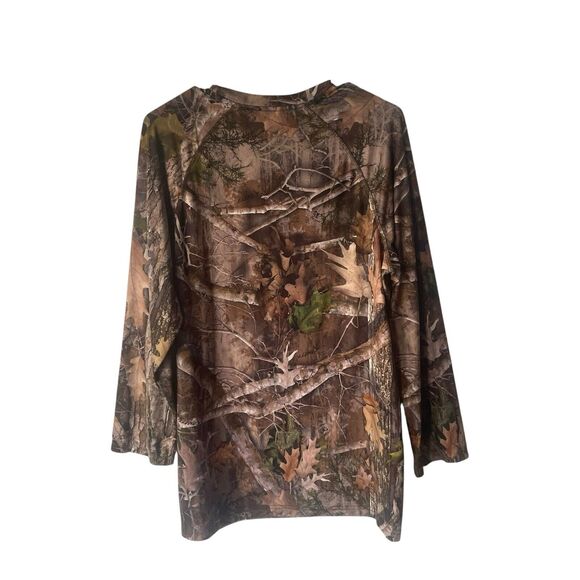 Cabela's Men's Size Small Soft‎ Camoflauge Camo Brown Long Sleeve Outdoor Shirt - Picture 5 of 7